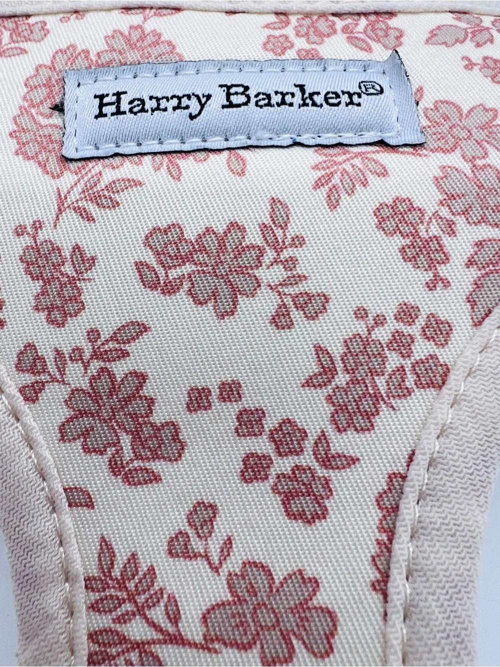 Harry Barker Cream & Pinkish Floral Dog Harness Size Small